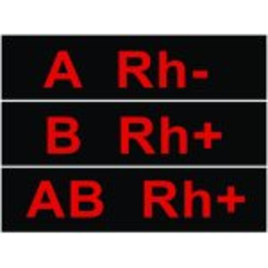 Nášivka krvná skupina M01