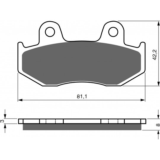 Brzdové obloženie GOLDFREN 102 S33 STREET Zadná
