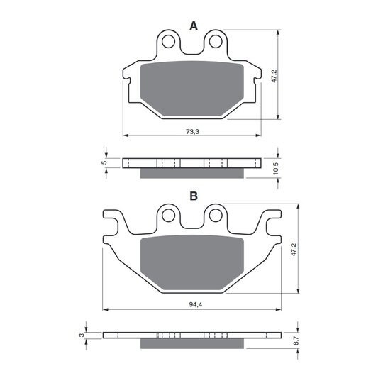 Brzdové obloženie GOLDFREN 230 K5