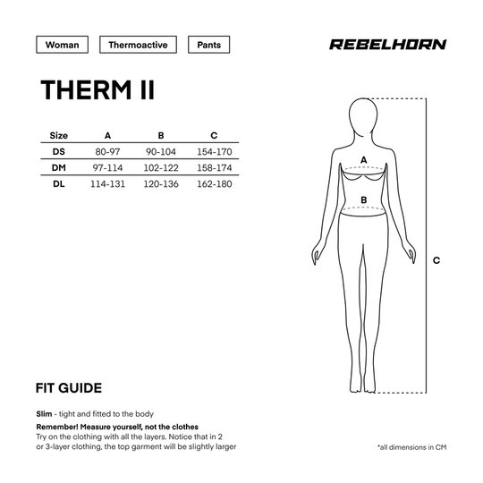 Rebelhorn - termo therm ii dámsky vrch / čierne - therm2lady2