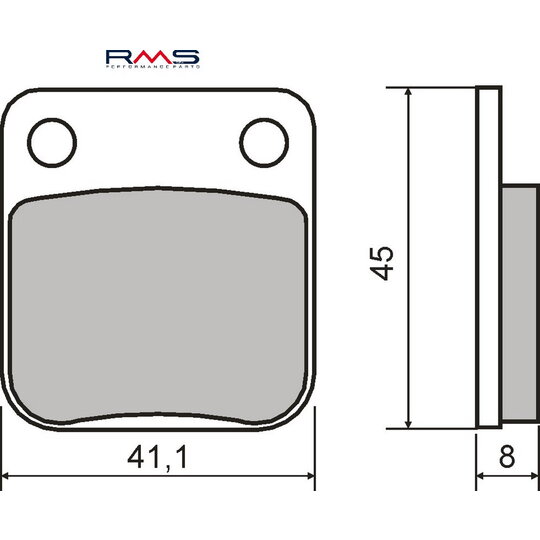 Brzdové obloženie RMS 225101440 organické