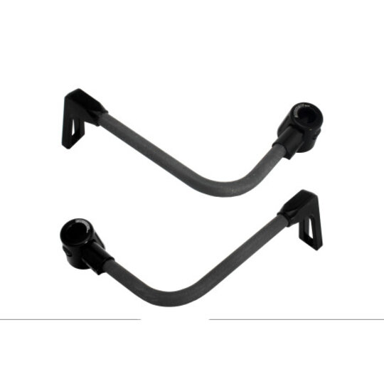 Lever guard ACCOSSATO with black hose and joint right + left , carbon