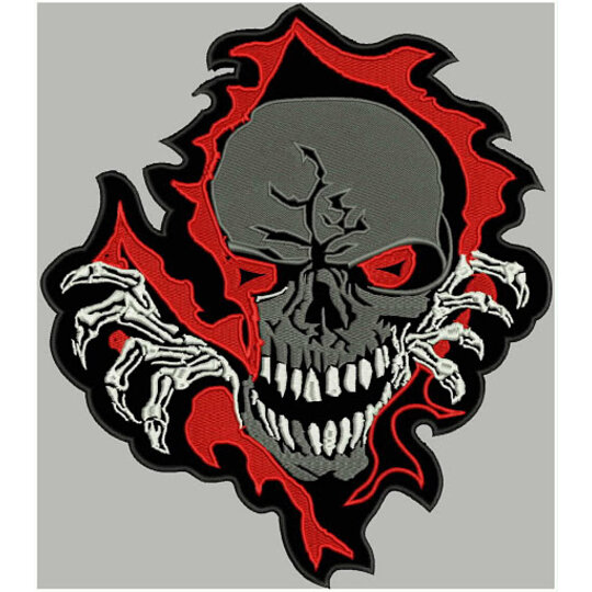 Nášivka Lebka red eyes