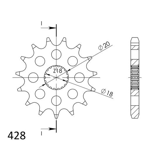 Reťazové koliečko SUPERSPROX CST-426:16 16T, 428