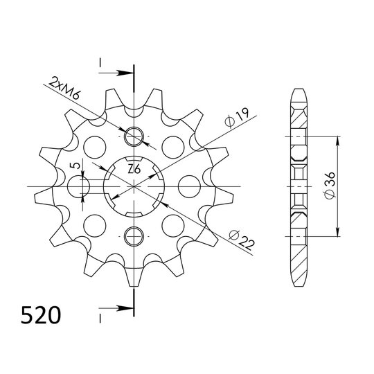 Reťazové koliečko SUPERSPROX CST-1352:13 13T, 520