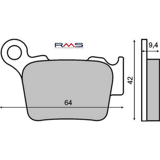 Brzdové obloženie RMS 225100750 organické
