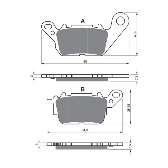 Brzdové obloženie GOLDFREN 380 S33 STREET FRONT