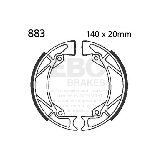Brzdové čeľuste -sada EBC 883