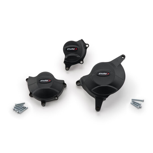 Ochranné kryty motora PUIG 20625N čierna zahrnuje pravý, ľavý kryt a kryt alternátora