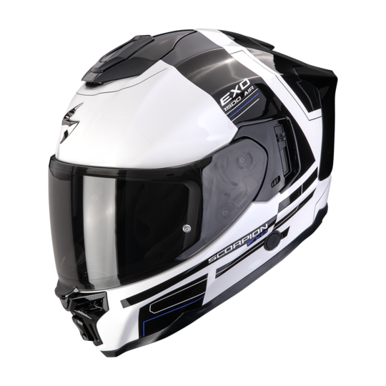 Scorpion prilba exo-1500 air - arena / white-blue - A_scorpionEXO1500A_DUAL_WhiBlaBlu