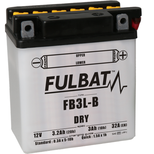 Konvenčný akumulátor ( s kyselinou) FULBAT FB3L-B  (YB3L-B) Vrátane balenia kyseliny