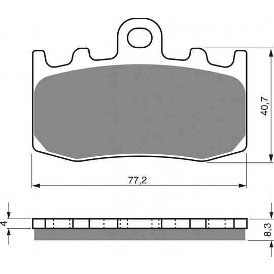 Brzdové obloženie GOLDFREN 196 S33 STREET FRONT