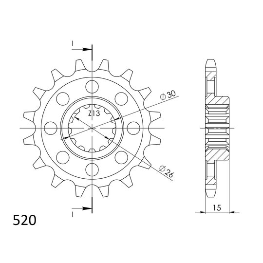 Reťazové koliečko SUPERSPROX CST-1404:17 17T, 520