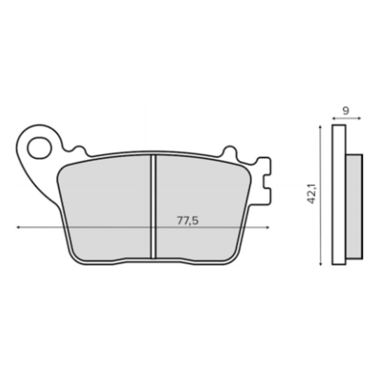 Brzdové obloženie RMS 225102930 zadná organické