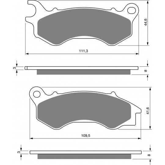 Brzdové obloženie GOLDFREN 299 S33 STREET FRONT