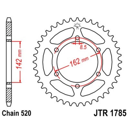 Reťazová rozeta JT JTR 1785-48 48T, 520