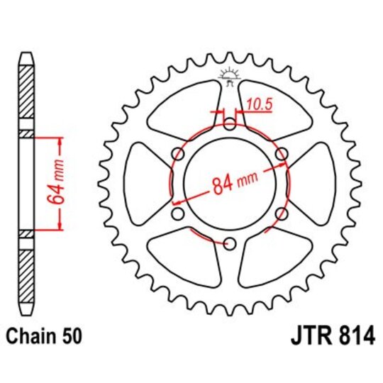 Reťazová rozeta JT JTR 814-41 41T, 530