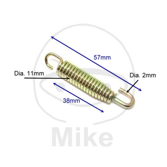 Exhaust springs - dimensions