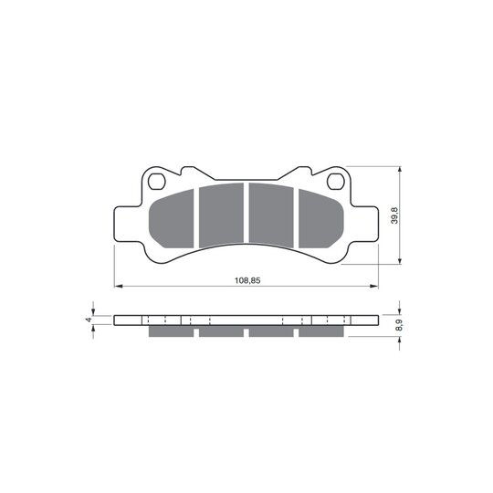 Brzdové obloženie GOLDFREN 229 S33 STREET Zadná