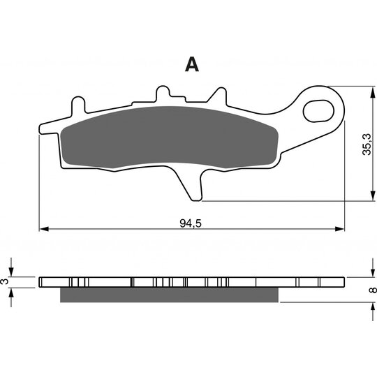 Brzdové obloženie GOLDFREN 245 K5