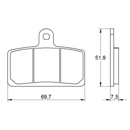 Brzdové obloženie ACCOSSATO AGPA142 OR