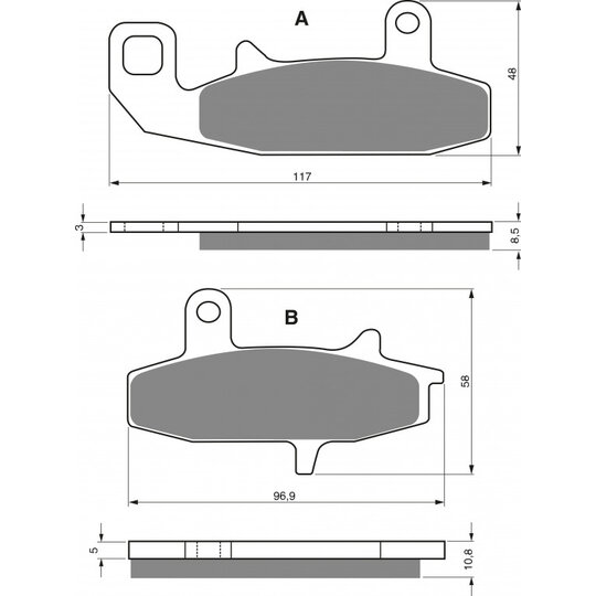Brzdové obloženie GOLDFREN 036 AD  OFF-ROAD FRONT