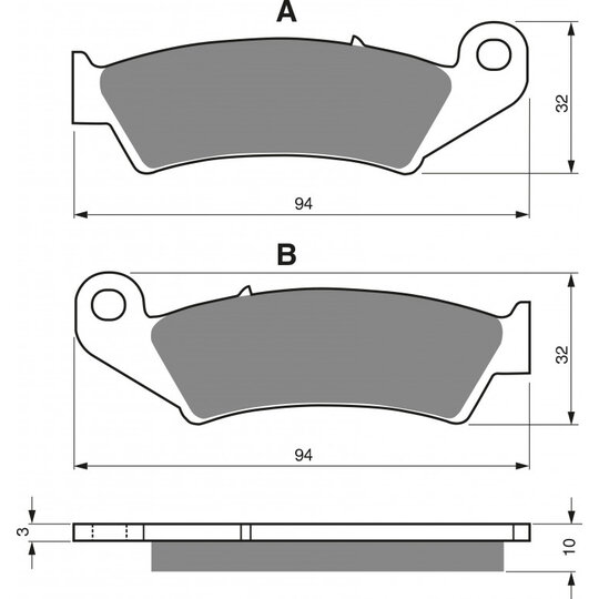 Brzdové obloženie GOLDFREN 052 AD  STREET