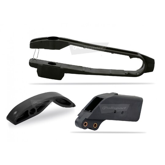 Sada vodítko reťaze / lízatko reťaze / lízatko reťaze (polmesiac) POLISPORT čierna