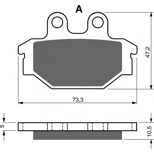 Brzdové obloženie GOLDFREN 230 AD  STREET