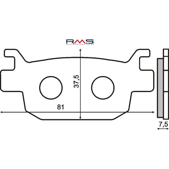 Brzdové obloženie RMS 225102560 organické