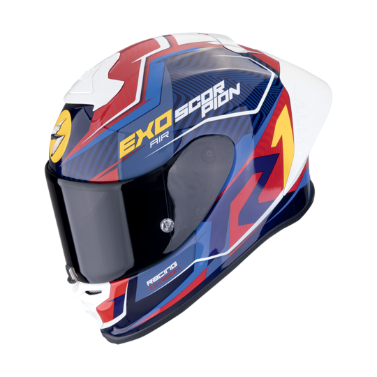 Scorpion prilba exo-r1 evo ii air - coup / black-red-yellow - 111-442-328-04
