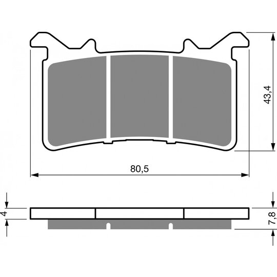 Brzdové obloženie GOLDFREN 415 GP6