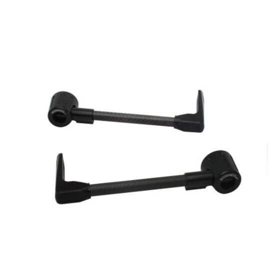 Lever guard ACCOSSATO with black hose and joint right + left , carbon