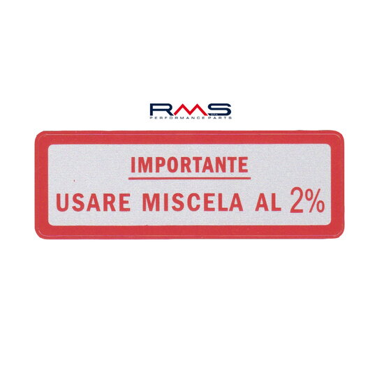 Štítok RMS 142720480 veľký "Miscela 2%" (10 ks)