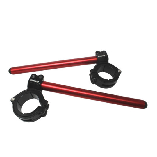 Adjustable clip-ons ACCOSSATO inclination from 6Â° to 10Â° without inner ring, red