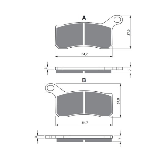 Brzdové obloženie GOLDFREN 261 K5