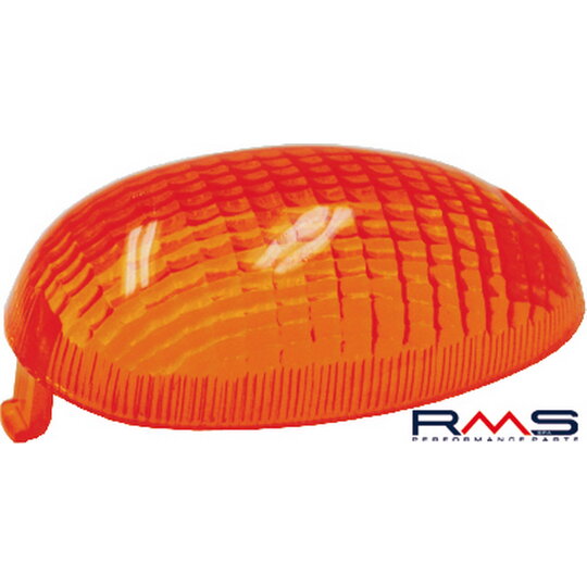 Sklo smerovky - ľavé predné RMS 246470060 oranžová Homologácia
