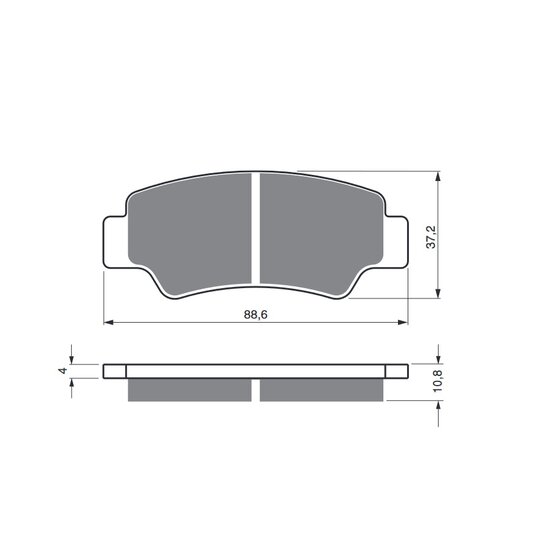 Brzdové obloženie GOLDFREN 390 S33 STREET FRONT