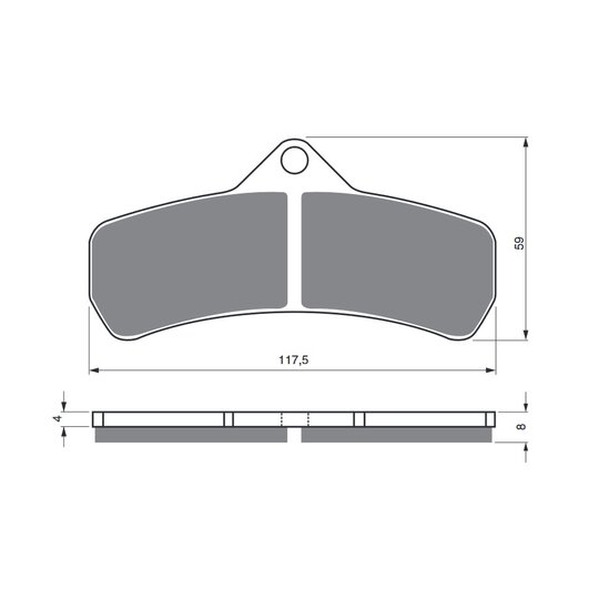 Brzdové obloženie GOLDFREN 145 GP6