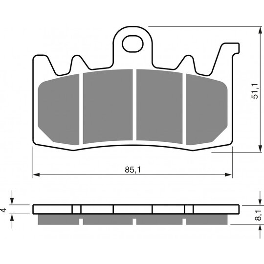 Brzdové obloženie GOLDFREN 328 S33 STREET FRONT