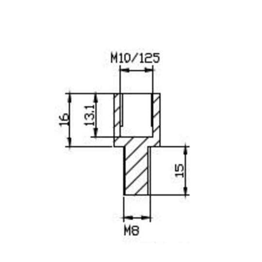 Zrkadlový adaptér PUIG ADAPTER REAR MIRROR HI-TECH M10 TO M8 DUCATI 9578N čierna na riadidlá