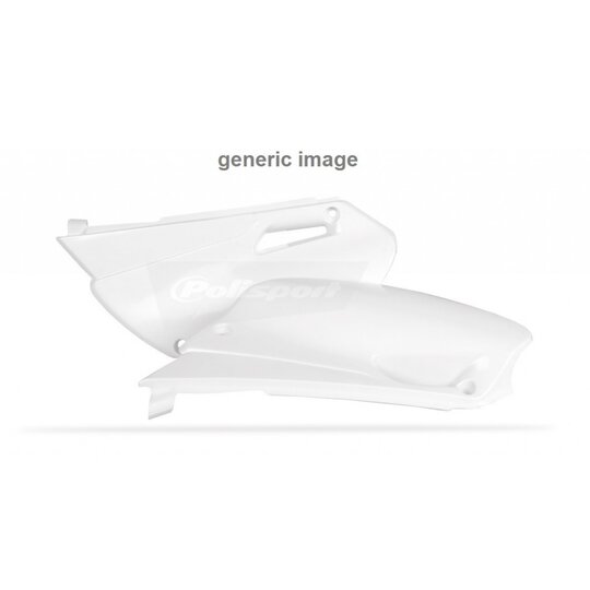 Bočné číslové tabuľky POLISPORT (pár) biela/čierna