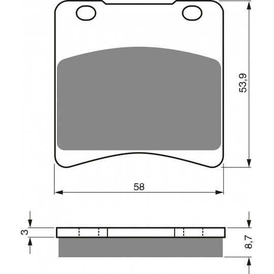 Brzdové obloženie GOLDFREN 085 AD  STREET