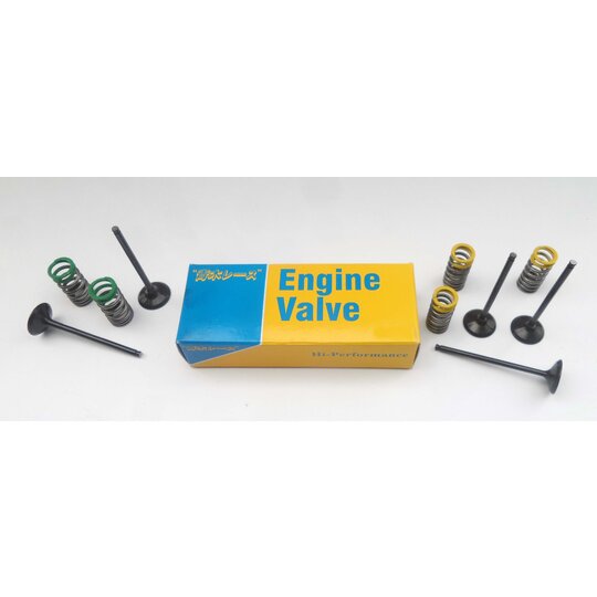 Sada výfukových oceľových ventilov AOKI 31.3408-1 S pružinami (2ks)