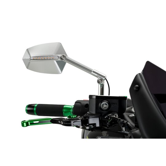 Zpätné zrkadlo PUIG GTI 015DD eloxovaný hliník pravý