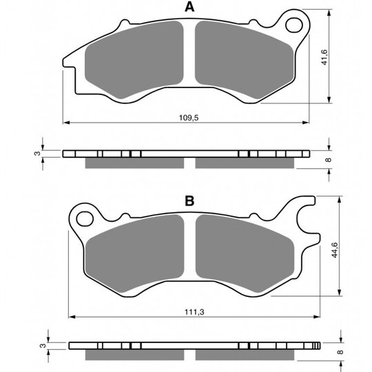 Brzdové obloženie GOLDFREN 392 AD  STREET