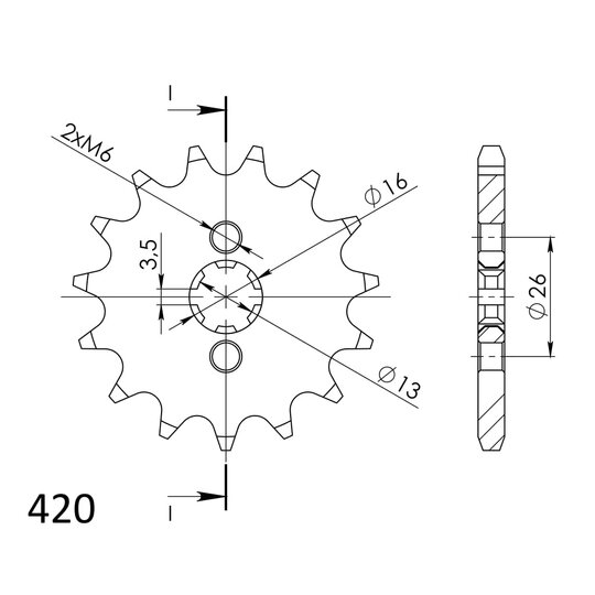 Reťazové koliečko SUPERSPROX CST-563:16 16T, 420