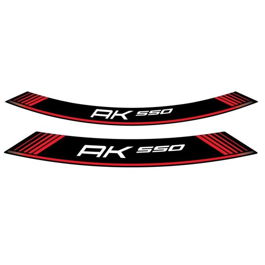 Linka na ráfik PUIG AK550 9630R červené linky na ráfik - sada 8ks