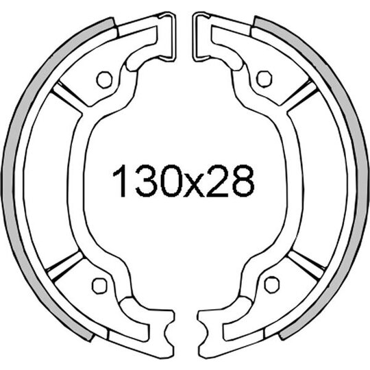 Brzdové čeľuste RMS 225120451 zadná