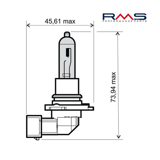 Žiarovka RMS 246510095 12V 65W, HB3 biela